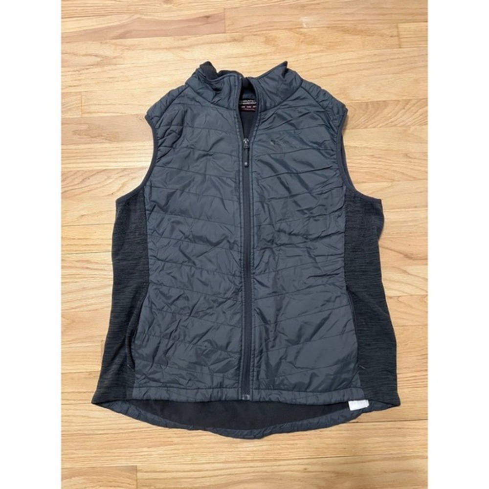 Mountain Warehouse Quilted Vest Women's Size 14 Charcoal Gray Insulated Zip Up